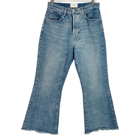 7 For All Mankind Easy Boot High Rise Flare Leg Jeans - Picture 3 of 11